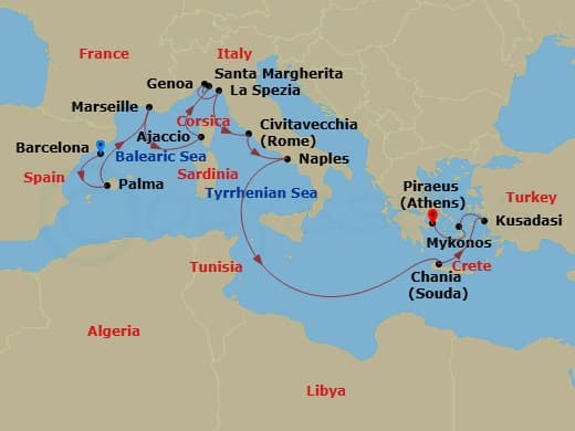Cruise Itinerary Map