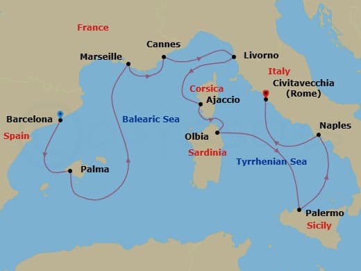 Cruise Itinerary Map