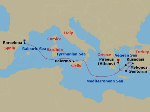 Cruise Itinerary Map