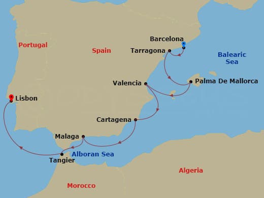 Cruise Itinerary Map