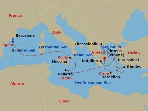 Cruise Itinerary Map