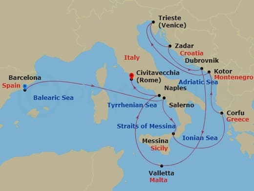 Cruise Itinerary Map