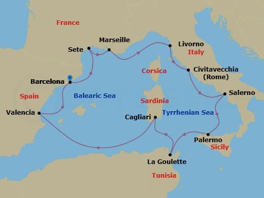 Cruise Itinerary Map