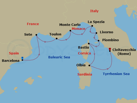 Cruise Itinerary Map