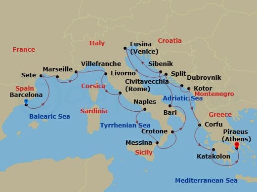 Cruise Itinerary Map