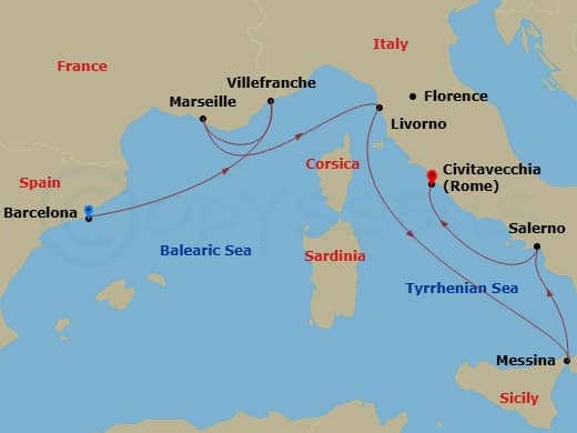 Cruise Itinerary Map