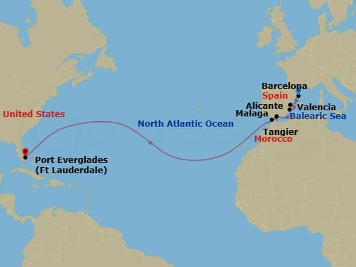 Cruise Itinerary Map