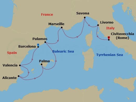 Cruise Itinerary Map
