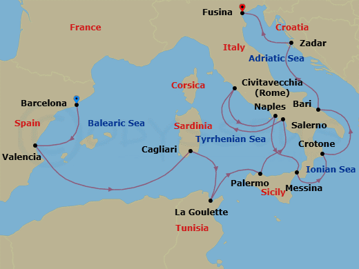 Cruise Itinerary Map