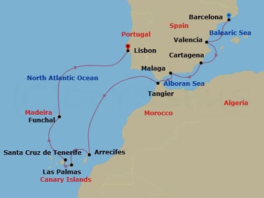 Cruise Itinerary Map