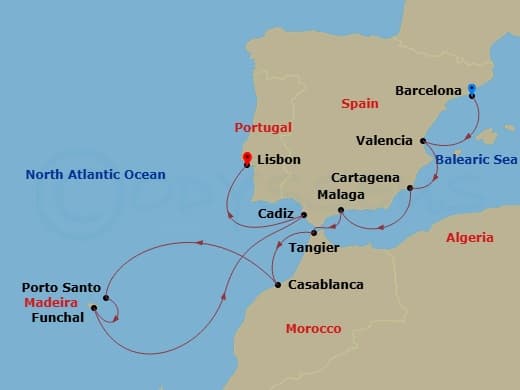 Cruise Itinerary Map