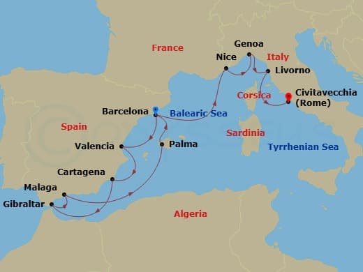 Cruise Itinerary Map