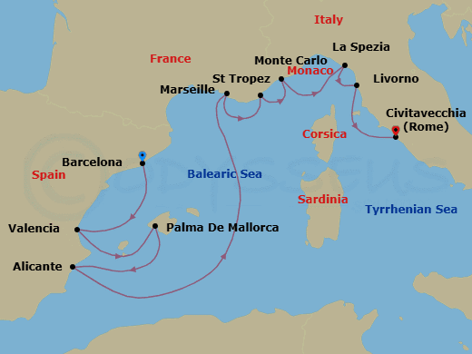 Cruise Itinerary Map