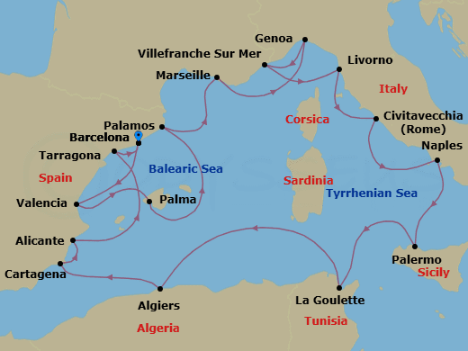 Cruise Itinerary Map