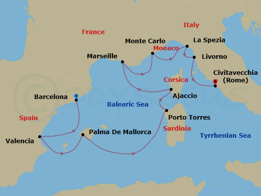 Cruise Itinerary Map