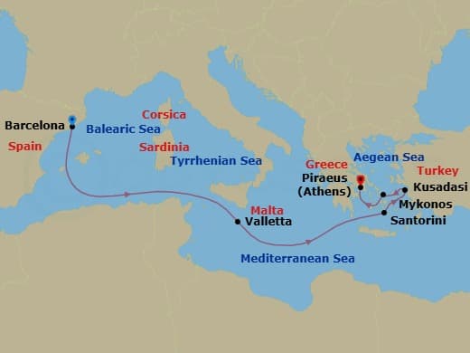 Cruise Itinerary Map