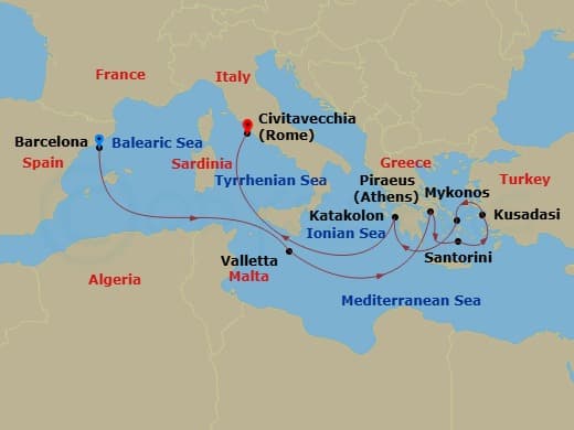 Cruise Itinerary Map