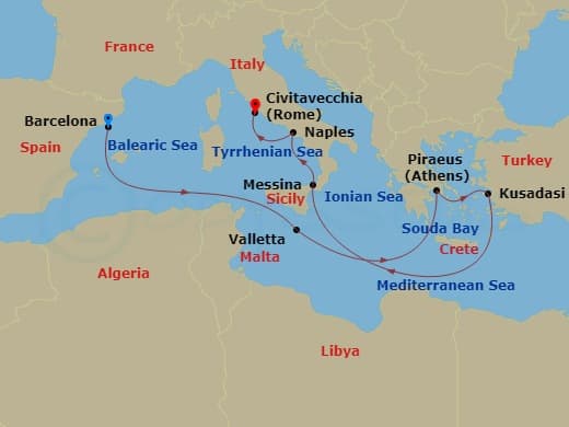 Cruise Itinerary Map