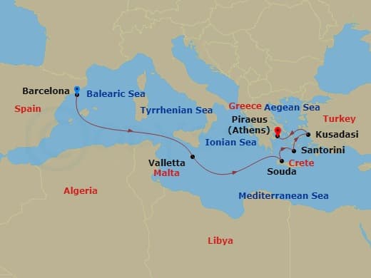 Cruise Itinerary Map