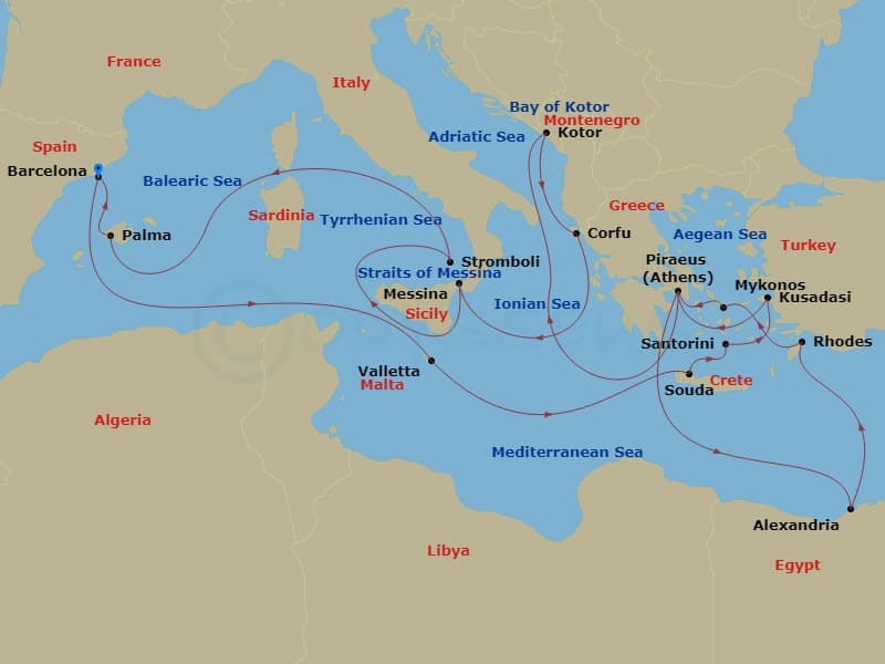Cruise Itinerary Map