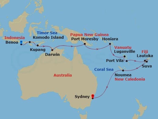 Cruise Itinerary Map