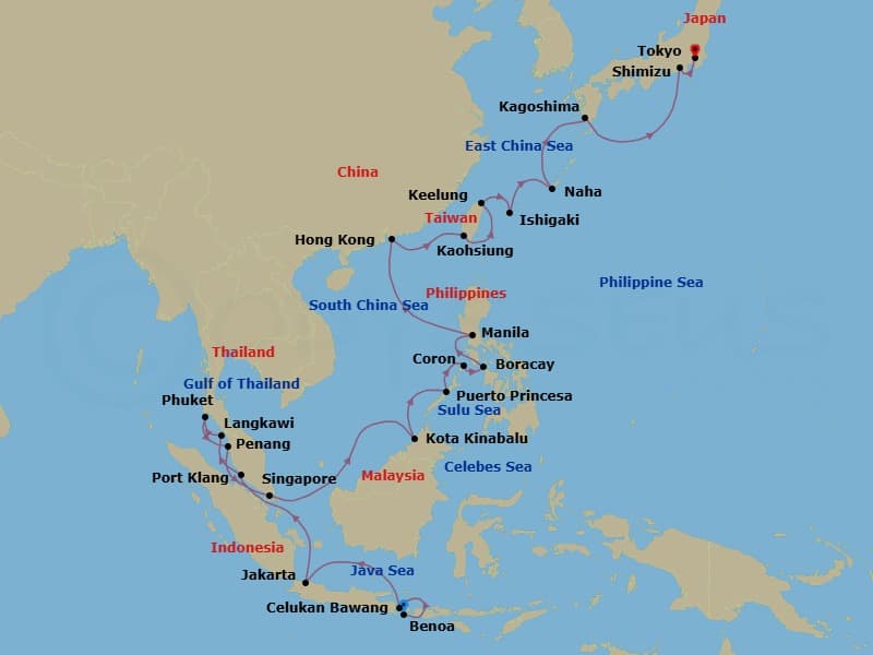 Cruise Itinerary Map