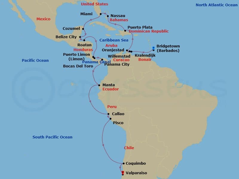 Cruise Itinerary Map