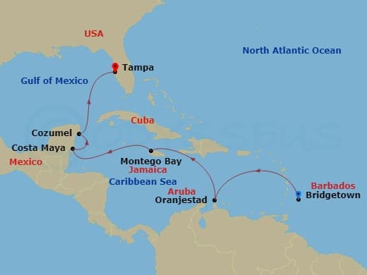 Cruise Itinerary Map