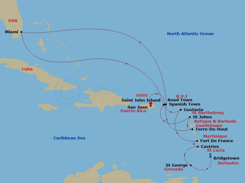 Cruise Itinerary Map