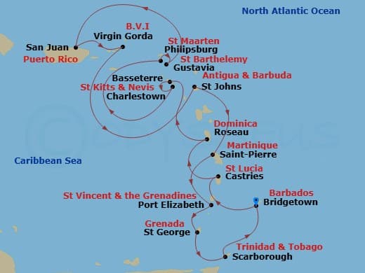 Cruise Itinerary Map