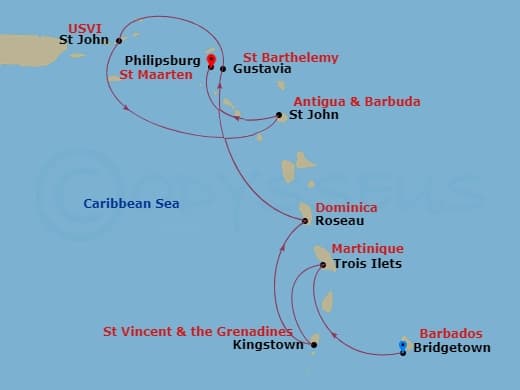 Cruise Itinerary Map