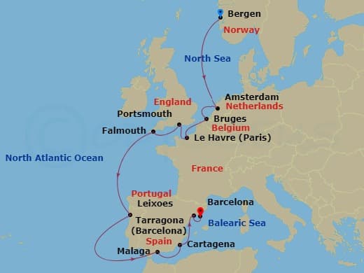Cruise Itinerary Map