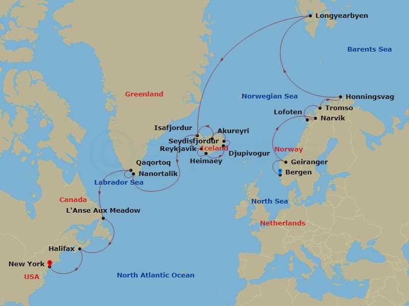 Cruise Itinerary Map