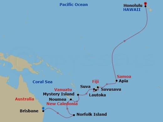 Cruise Itinerary Map