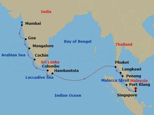 Cruise Itinerary Map