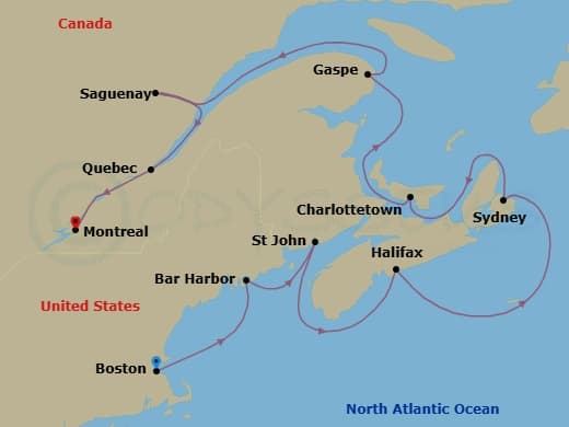 Cruise Itinerary Map