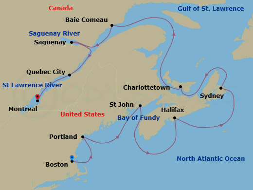Cruise Itinerary Map