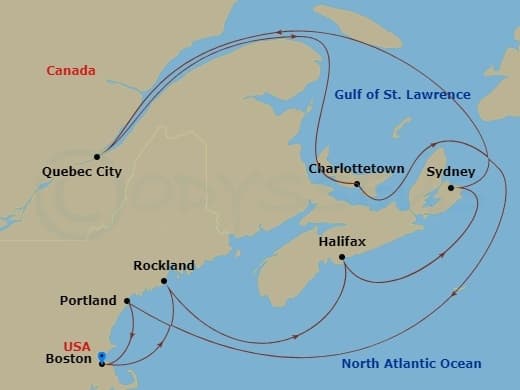 Cruise Itinerary Map