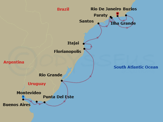 Cruise Itinerary Map