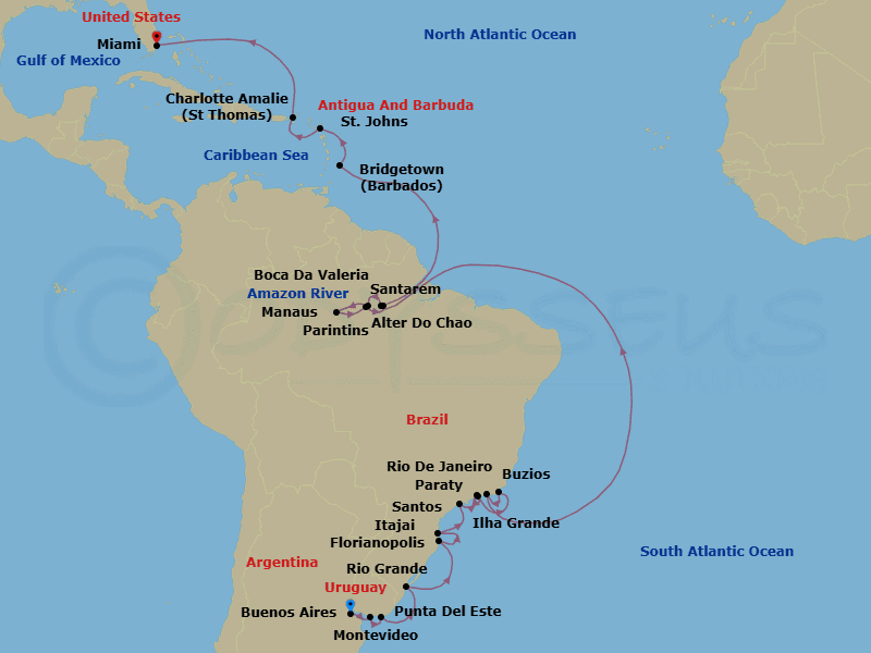 Cruise Itinerary Map