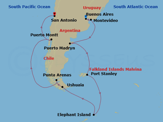 Cruise Itinerary Map