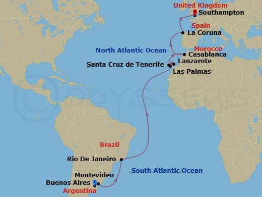 Cruise Itinerary Map