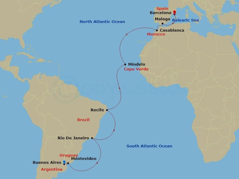 Cruise Itinerary Map