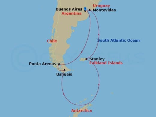 Cruise Itinerary Map