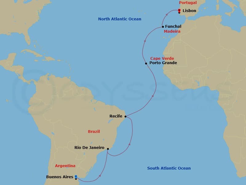 Cruise Itinerary Map