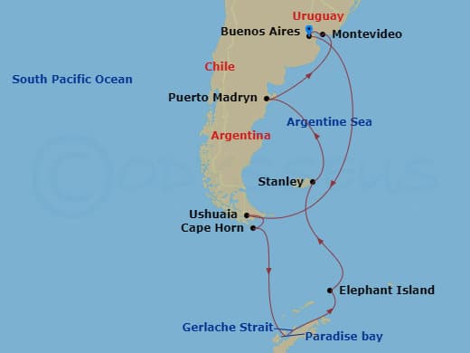 Cruise Itinerary Map