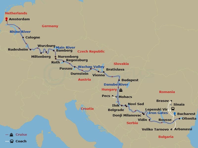 Cruise Itinerary Map