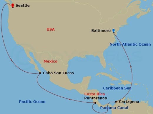 Cruise Itinerary Map