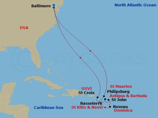 Cruise Itinerary Map