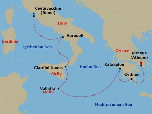 Cruise Itinerary Map